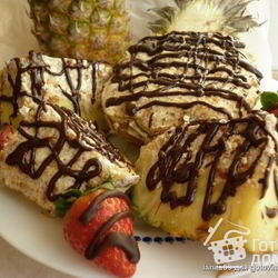 Рецепт Ананаса запеченого с творогом