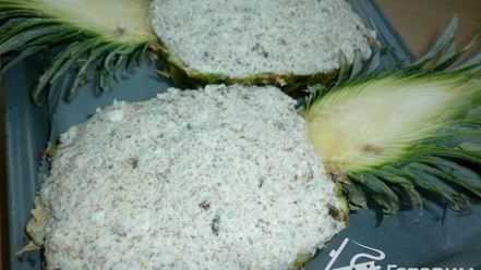 Рецепт ананаса запеченого с творогом