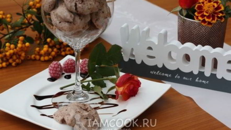 Рецепт безе с какао и шоколадом