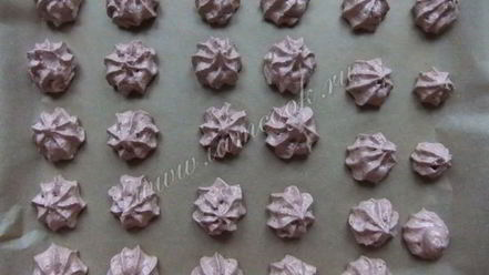 Рецепт безе с какао и шоколадом