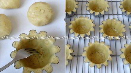 Рецепт корзиночек с черничным кердом и безе