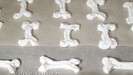 Рецепт костей из безе на хэллоуин