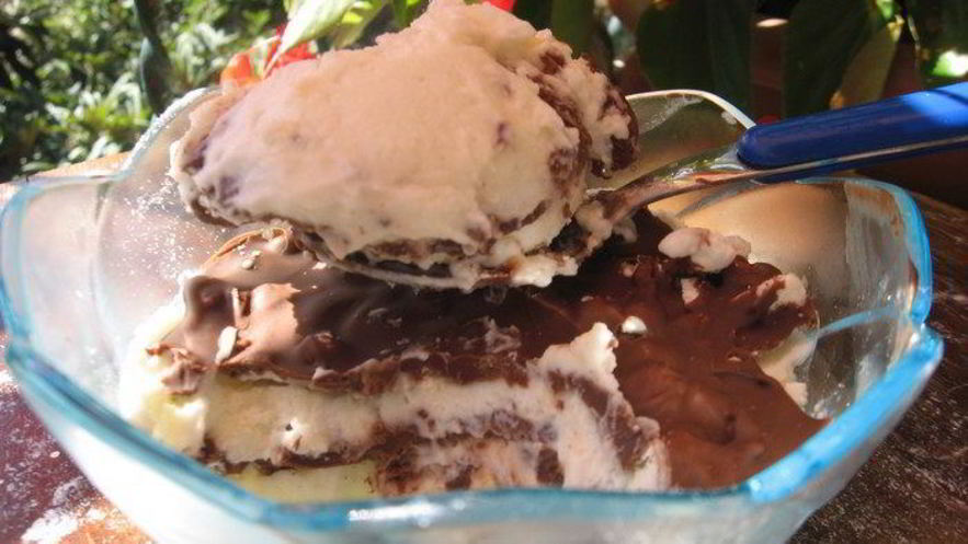 Рецепт семифреддо с безе и шоколадной пастой