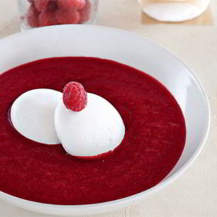 Рецепт Супа из малины с безе