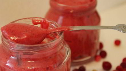 Рецепт торта-безе с брусничным курдом