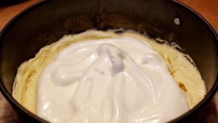 Рецепт торта-безе с малиной