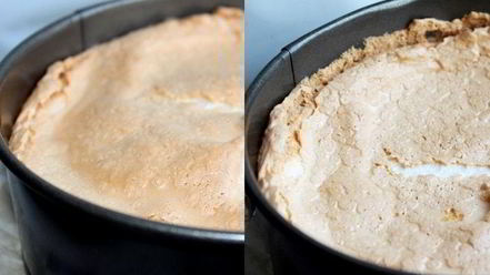 Рецепт торта-безе с малиной