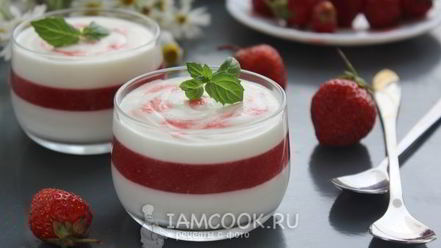 Рецепт десерта из клубники и сметаны с желатином