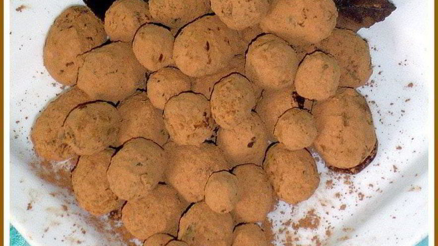 Рецепт десерта из винограда и шоколада трюфельки