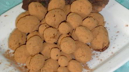 Рецепт десерта из винограда и шоколада трюфельки