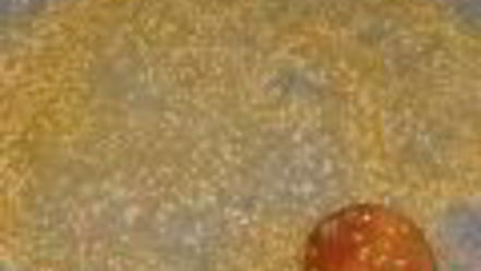 Рецепт фруктово-творожного десерт с кунжутным крокантом и ароматом амаретто