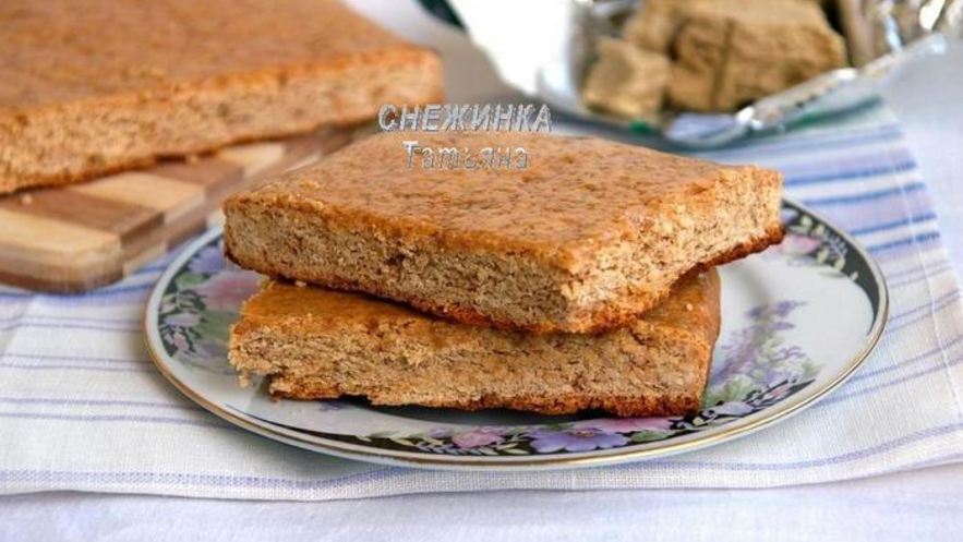 Рецепт белорусской коврижки на халве с арахисом