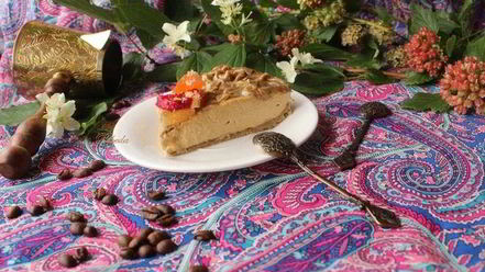 Рецепт чизкейка халва-кофе-кардамон