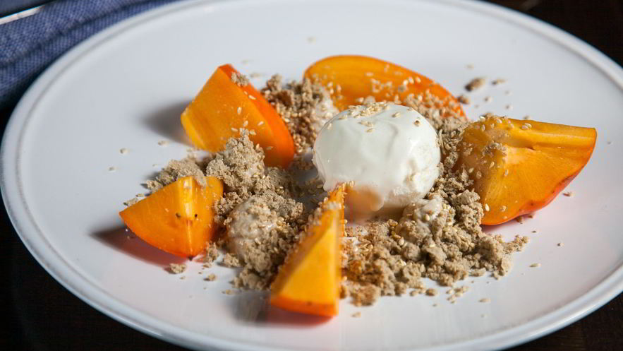 Рецепт десерта хурма и халва