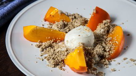 Рецепт десерта хурма и халва