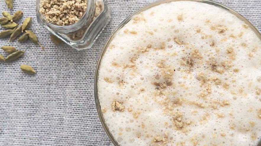 Рецепт кофе латте с халвой