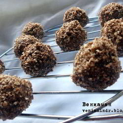 Рецепт Шоколадных конфет с кешью и халвой