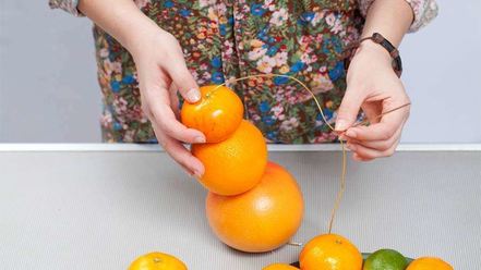 Рецепт елки из фруктов и конфет