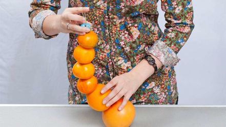 Рецепт елки из фруктов и конфет