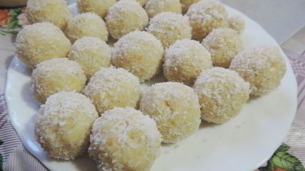 Рецепт кокосово-кунжутных конфеты