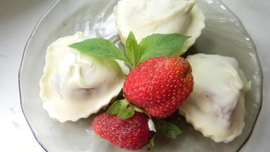 Рецепт конфет клубника в белом шоколаде