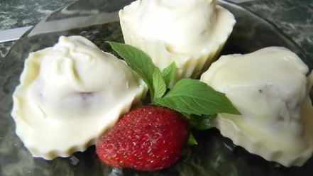 Рецепт конфет клубника в белом шоколаде