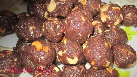 Рецепт конфет шоколадно-миндальные комочки