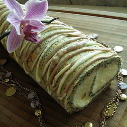 Рецепт Апельсинова-макового рулет с кремом из маскарпоне