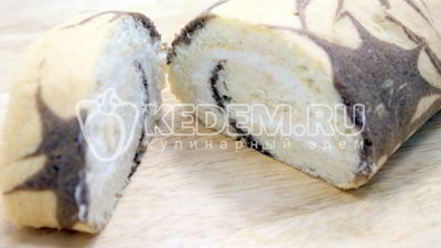 Рецепт бисквитного рулета с кремом новогодний салют