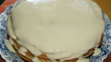 Рецепт блинного тортика с медовым кремом