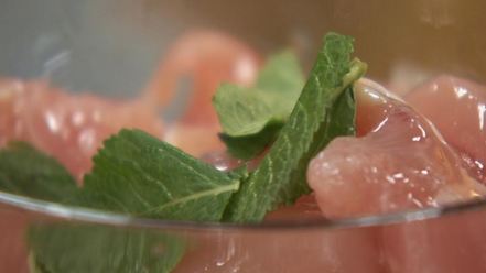 Рецепт фунчозы с кремом из цукини и курицей