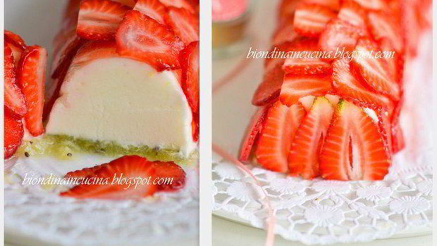 Рецепт йогуртового террина с лимонным кремом, клубникой и киви