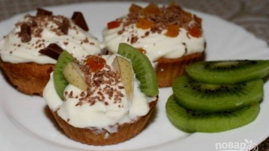 Рецепт корзиночек с кремом