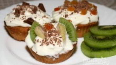 Рецепт корзиночек с кремом