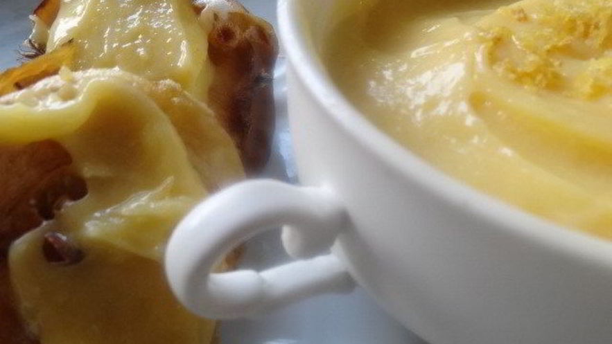 Рецепт лимонного заварного крема-десерта без муки