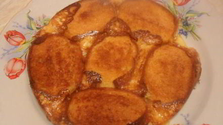 Рецепт пудинга из булочки с кремом