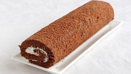 Рецепт шоколадного рулета с кремом