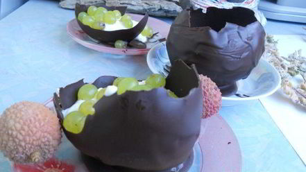 Рецепт шоколадных креманок с начинкой