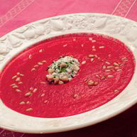 Рецепт Свекольного крема с козьим сыром