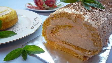 Рецепт тыквенного рулета с карамельным кремом