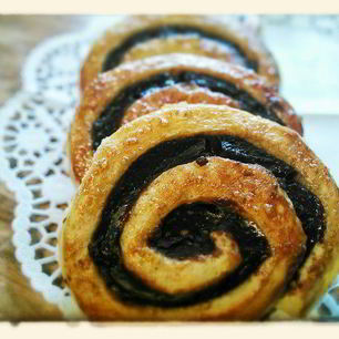 Рецепт Улиток с шоколадным кремом-пудингом