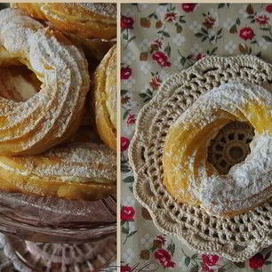 Рецепт Заварных колец с творожным кремом