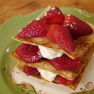 Рецепт Мильфея с клубникой