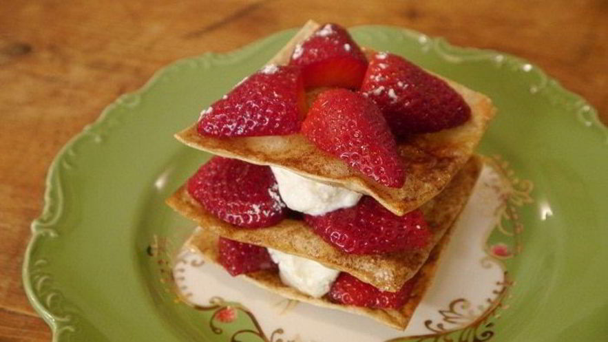 Рецепт мильфея с клубникой