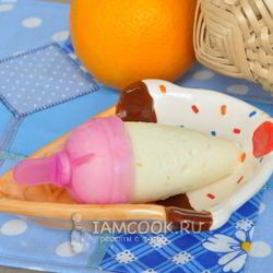 Рецепт Апельсинового мороженого с мартини