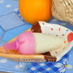 Рецепт Апельсинового мороженого с мартини