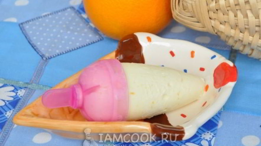 Рецепт апельсинового мороженого с мартини