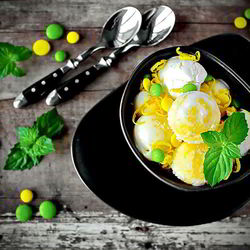 Рецепт Мороженого с заварным лимонным кремом