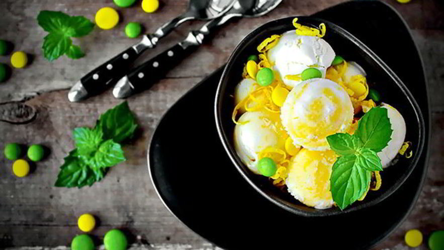 Рецепт мороженого с заварным лимонным кремом