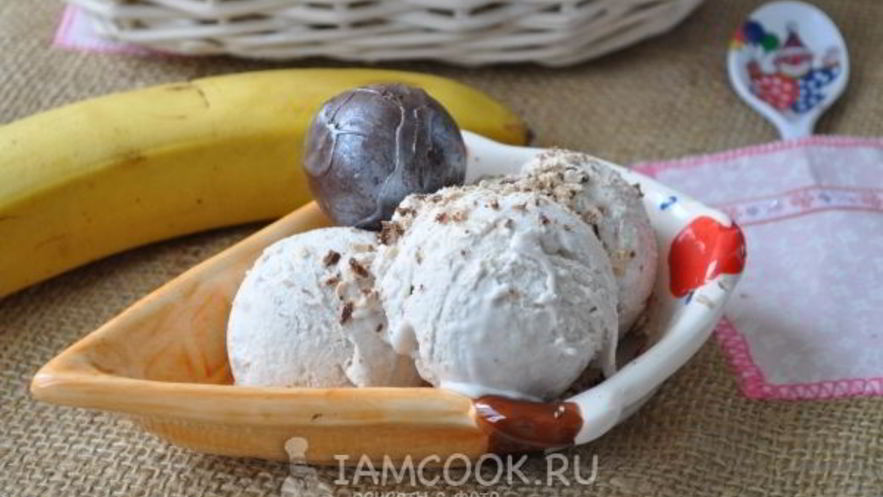 Рецепт мягкого бананового мороженого